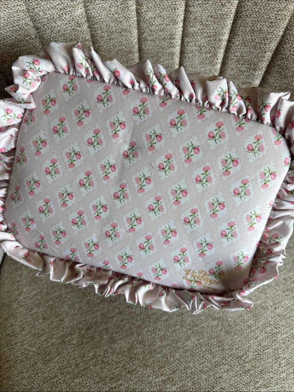 New Ruffled Pink Floral - Classic Home Cosmetic Bag